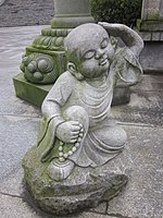 A statue of Arhat at Xixin Chan Temple.