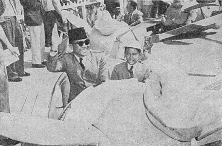 Sukarno with Guntur at Disneyland
