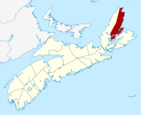 Location of Victoria County, Nova Scotia