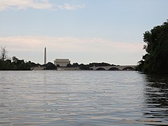 Arlington Memorial Bridge and monuments in 2020