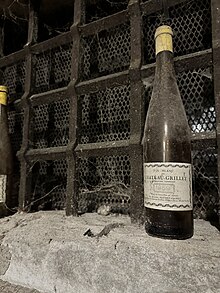 A bottle of Vine Blanc de Château Grillet from the 1959 vintage