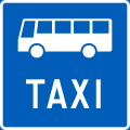 Bus and taxi lane (sign above the line)