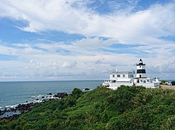 Fuguijiao Lighthouse overlooking the point