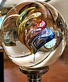 Glass ball made by Tyler Hopkins at the Verrerie of Brehat in Brittany