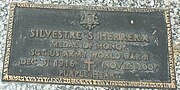 Grave-site of Silvestre S. Herrera located in West Resthaven Park Cemetery, Section 26; Block 16; Lot 1. Hererra was awarded the Congressional Medal of Honor in World War II.