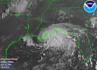 Hurricane Danny over southeast Louisiana