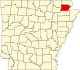 标示出格林县位置的地图