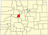 科罗拉多州莱克县地图