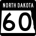 North Dakota Highway 60 marker