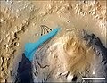 Ancient Lake on Aeolis Palus in Gale Crater – possible size (December 9, 2013).[17][18]
