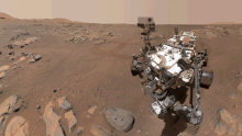 The Perseverance Rover on Mars, taking a selfie