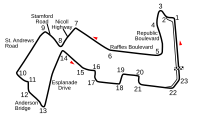 Layout of the Marina Bay Street Circuit