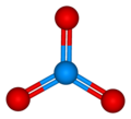 Uranium trioxide molecule, trigonal planar