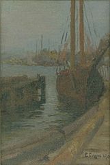 Elizabeth Coffin, Fishing Boat in Nantucket Harbor, 1906, Nantucket Historical Association