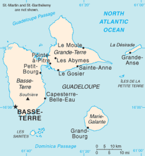 Map of Guadeloupe