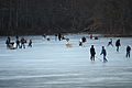 When the conditions are right, ice skating is a popular winter excursion for local residents to do on Lake Carnegie.