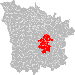 巴祖瓦市镇公共社区（法语：Communauté de communes du Bazois）在涅夫勒省的位置