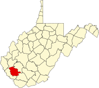 西维吉尼亚州洛根县地图