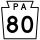 Pennsylvania Route 80 marker