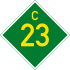 C23 road shield}}