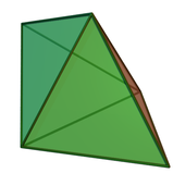 A triangular bipyramid with regular faces