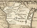 Image 22Wisconsin in 1718, Guillaume de L'Isle map, with the approximate state area highlighted (from Wisconsin)