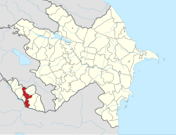 Map of Azerbaijan showing Babek District