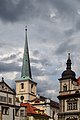 The bell tower of Saint Thomas' Church, Prague