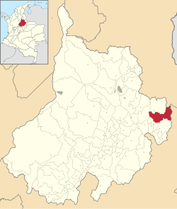 Location of the municipality and town of Concepción in the Santander Department of Colombia