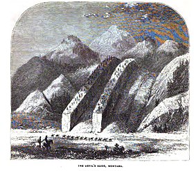 1871 illustration of Devil's Slide by Thomas Moran[4]