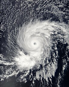 Satellite image of Hurricane Flossie, the strongest hurricane in the season