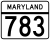 Maryland Route 783 marker