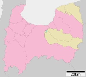 日本都道府縣內自治體位置圖/富山縣在富山縣的位置