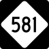 North Carolina Highway 581 marker