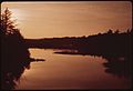 North branch of the Moose River seen from the bridge at Thendara, Sunset, 1973