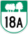 Route 18A marker