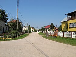 Houses by the road in Stara Łupianka