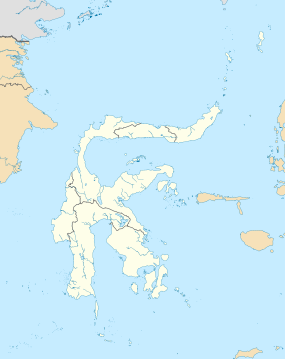 Map showing the location of Tangkoko Batuangus Nature Reserve
