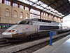 SNCF TGV train at Marseille St-Charles station.