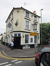 Pub in Epsom on the corner of a street