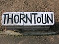The 'Thorntoun Sign' made by pupils from the old Dr. Barnardo's school.