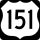 Alternate U.S. Highway 151 marker