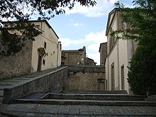 Basilica of Sant'Alessandro and the stairs to the San Francesco Monastery