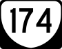 State Route 174 marker