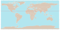 World map with tropic of cancer (with thinner line that doesn't hide Taiwan)