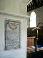 Memorial plaque to Brassey in Catsfield church