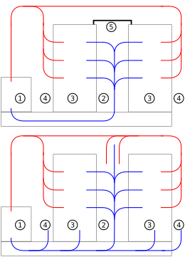 Two diagrams of cooling systems