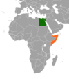 Location map for Egypt and Somalia.