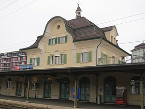 Three-story building