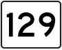 Route 129 marker